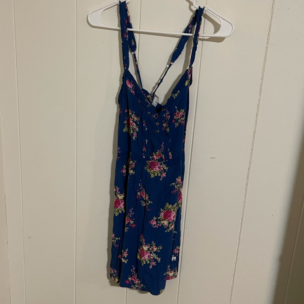 Abercrombie & Fitch Blue Floral Sleeveless Dress